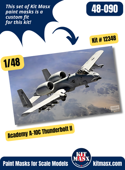 Academy A-10C Thunderbolt II 1/48 Canopy Paint Masks, Kit # 12348