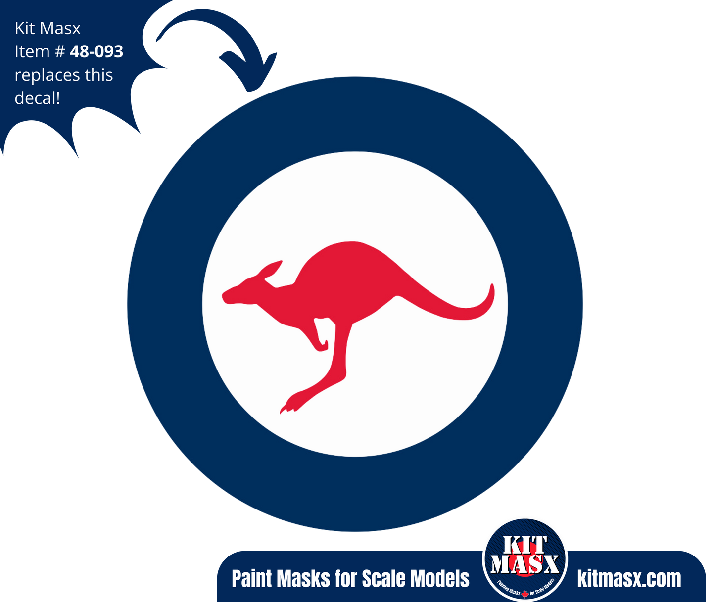 RAAF Roundels 1956-Present 1/32 & 1/48 National Insignia Paint Masks