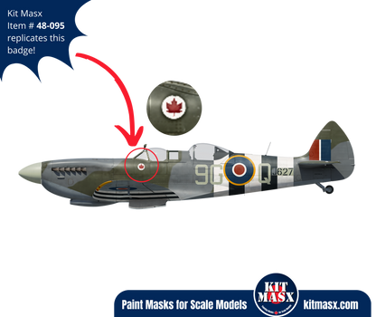 1943 Spitfire T.9-MJ627 Canadian Badge 1/48 National Insignia Paint Masks