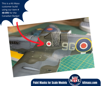1943 Spitfire T.9-MJ627 Canadian Badge 1/48 National Insignia Paint Masks