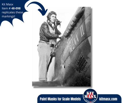 Chuck Yeager’s P-51D Mustang "Glamorous Glenn II" 1/48 Main Marking Paint Masks