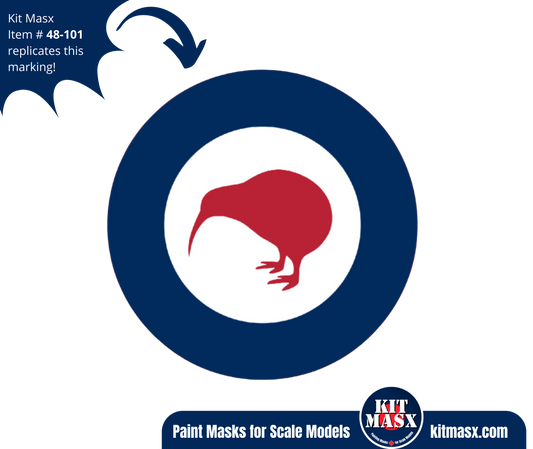 Royal New Zealand Air Force (RNZAF) Roundels 1/32, 1/48, & 1/72 National Insignia Paint Masks