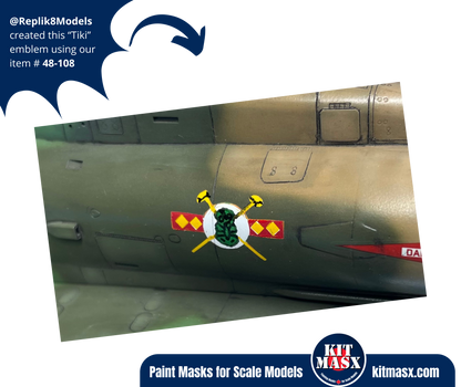 RNZAF 75 Squadron "Tiki" Emblem 1/32 & 1/48 Main Marking Paint Masks
