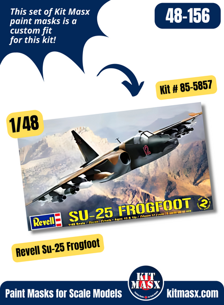 Revell Sukhoi Su-25 "Frogfoot" 1/48 Canopy Paint Masks, Kit # 85-5857