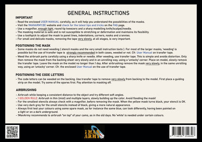 1ManArmy 1/48 WWII RAF 30-inch Code Letters, Generic High-Definition Paint Masks, 48GEN504