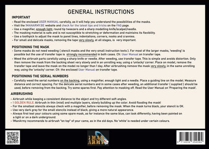 1ManArmy 1/48 WWII RAF 8-inch Serial Numbers, Generic High-Definition Paint Masks, 48GEN506