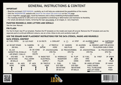 1ManArmy 1/48 Eduard Tempest Mk.V Series 2 Full Marking Set, High-Definition Paint Masks, 48KIT004