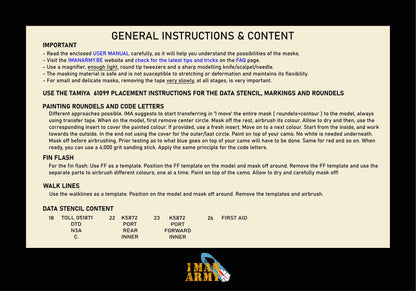 1ManArmy 1/48 Tamiya Fairey 'Swordfish' Mk.II Full Marking Set, High-Definition Paint Masks, 48KIT010