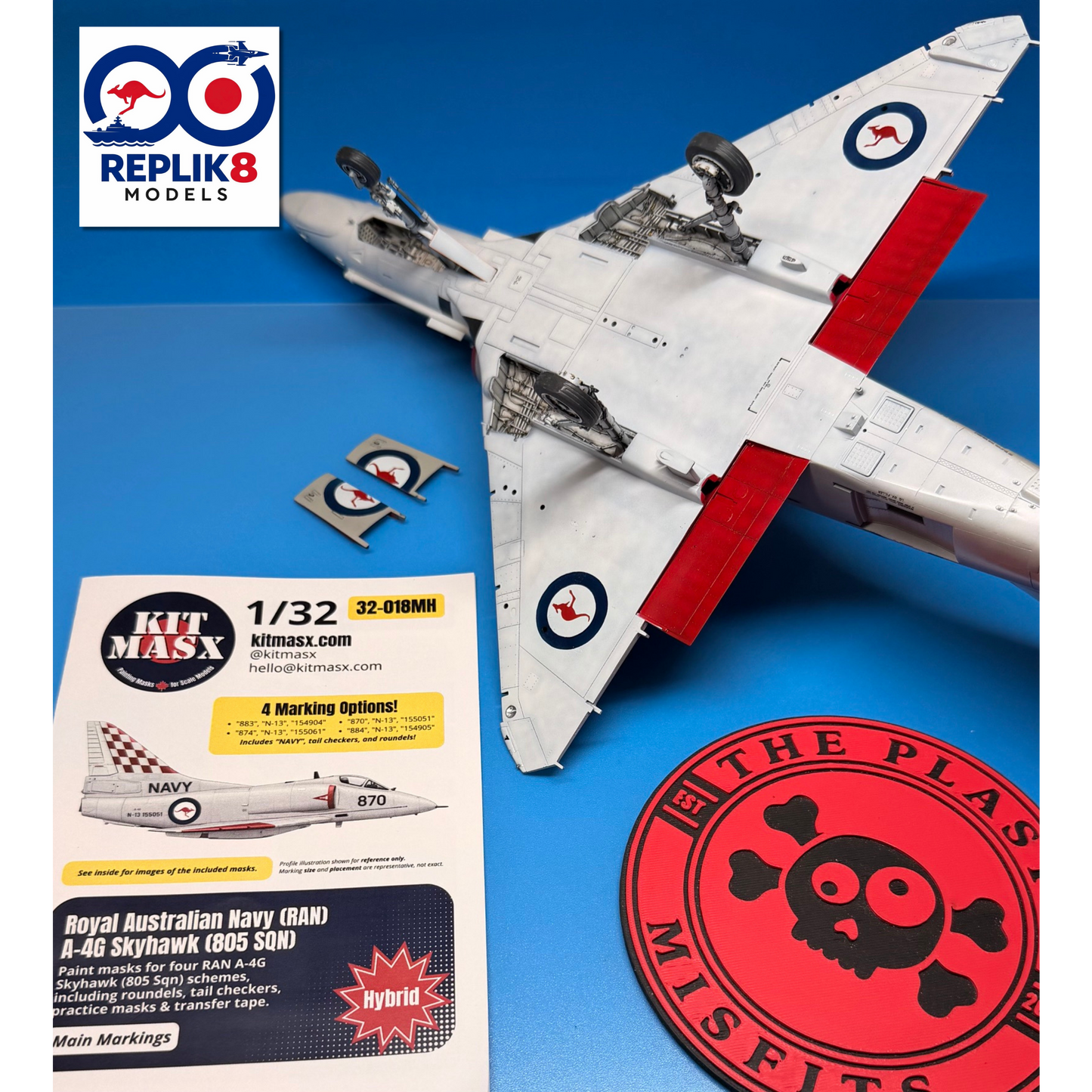 Royal Australian Navy (RAN) A-4G Skyhawk (805 SQN) 1/32 Main Marking Paint Masks