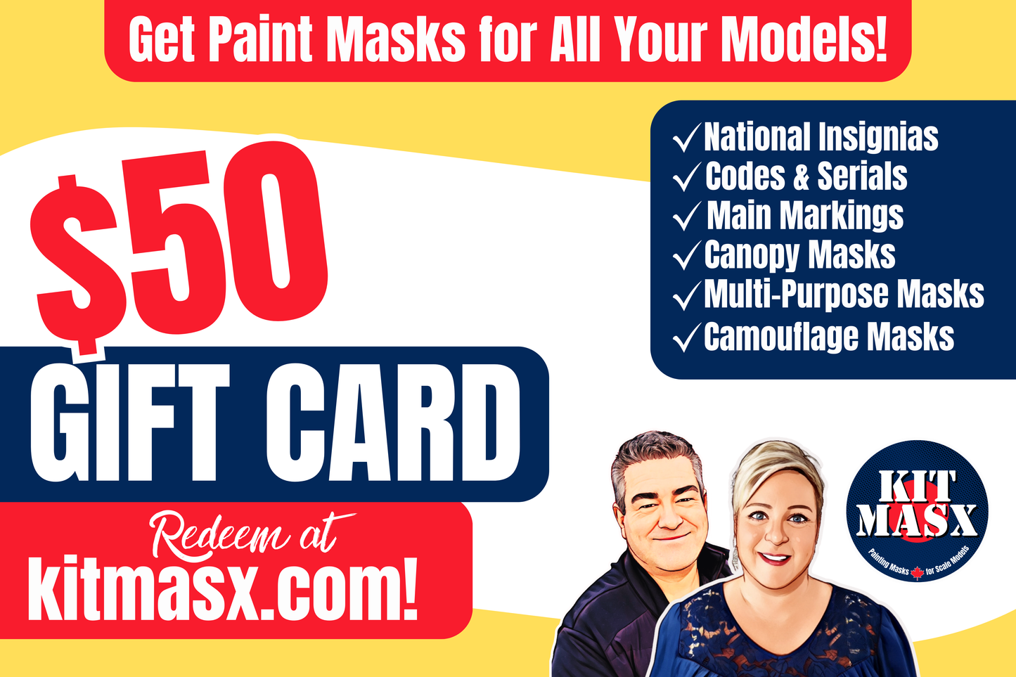 Kit Masx Gift Cards, $25 - $200 CAD