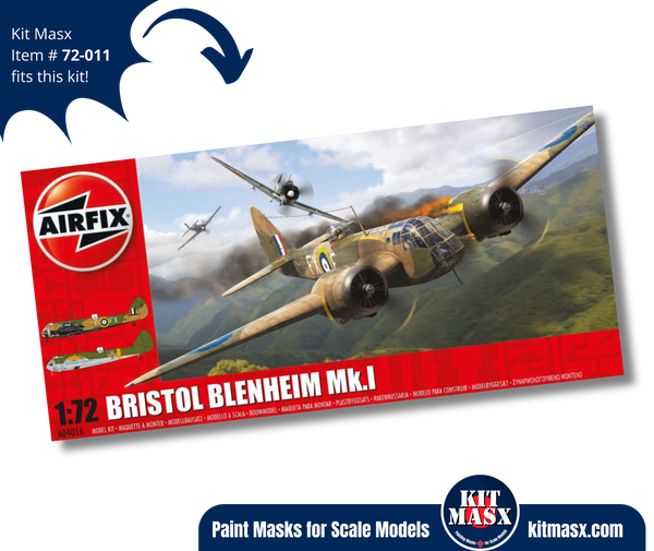 Airfix Bristol Blenheim Mk.I 1/72 Canopy & Wheel Masks