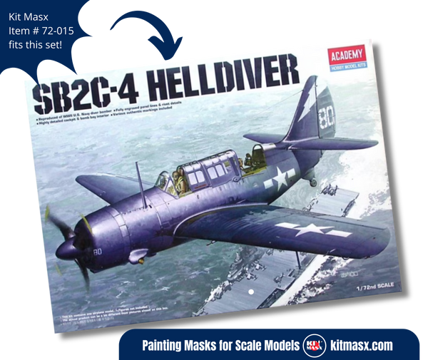 Academy SB2C-4 Helldiver 1/72 Canopy & Wheel Masks
