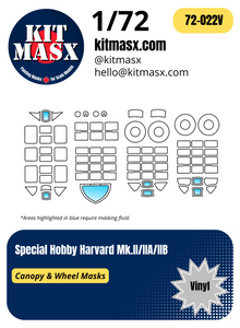 Special Hobby Harvard Mk.II/IIA/IIB 1/72 Canopy & Wheel Masks