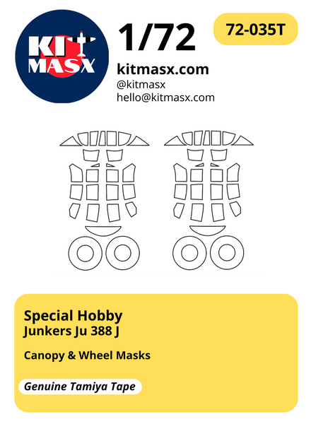 Special Hobby Junkers Ju 388 J 1/72 Canopy & Wheel Masks