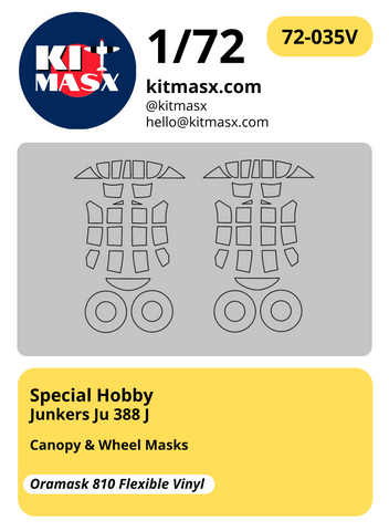 Special Hobby Junkers Ju 388 J 1/72 Canopy & Wheel Masks