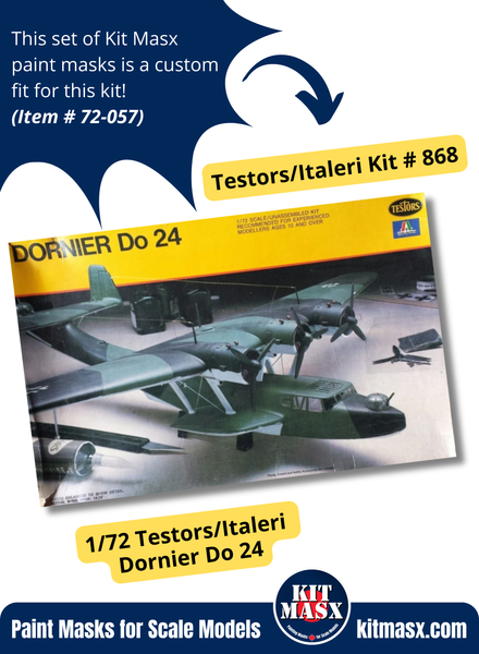 Italeri/Revell/Testors Dornier Do 24T/T-2 1/72 Canopy Paint Masks