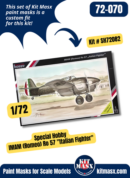 Special Hobby IMAM "Romeo" Ro 57bis 1/72 Canopy Paint Masks, Kit # SH72082
