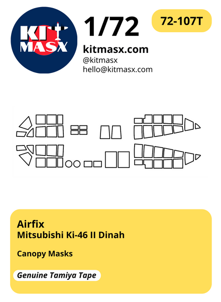 Airfix Mitsubishi Ki-46 II Dinah 1/72 Canopy Masks