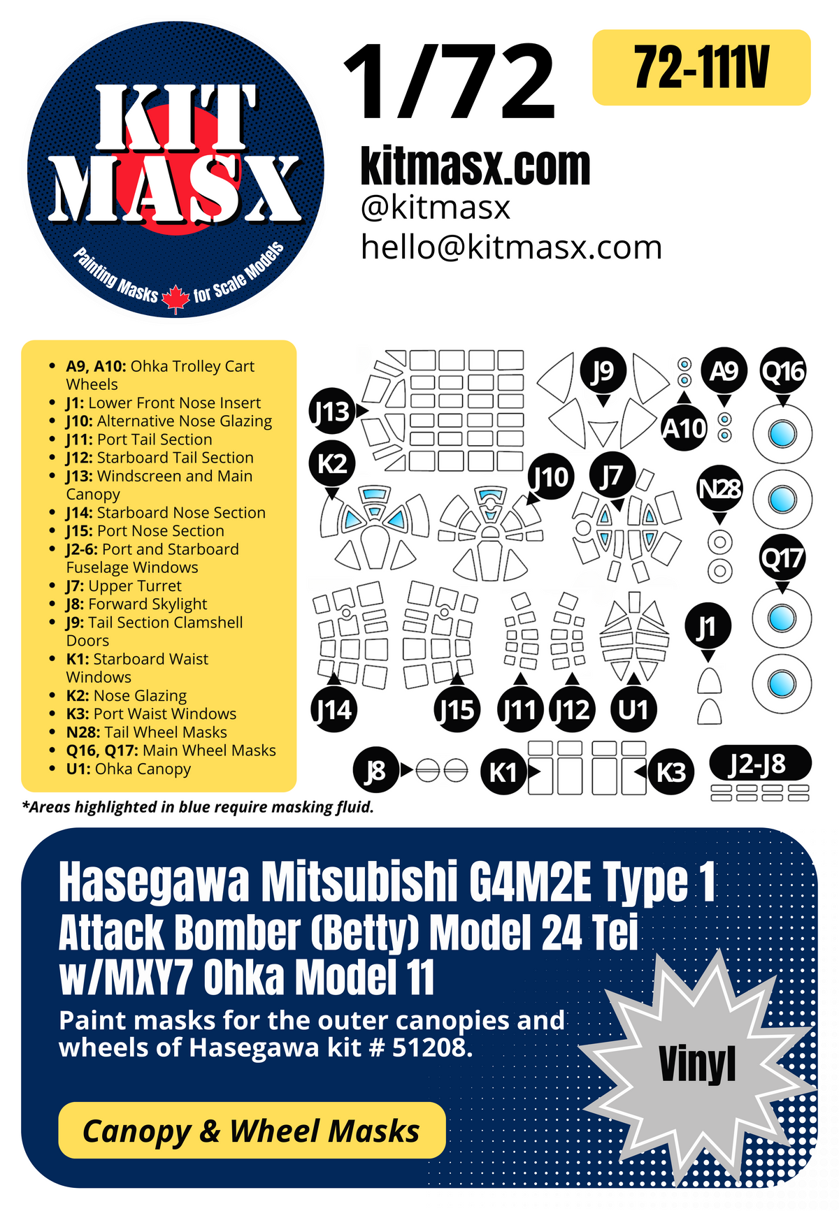 Hasegawa Mitsubishi G4M2E Type 1 Attack Bomber (Betty) Model 24