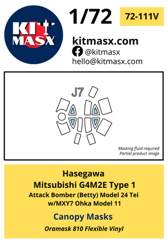 Hasegawa Mitsubishi G4M2E Type 1 Attack Bomber (Betty) Model 24 Tei w/MXY7 Ohka Model 11