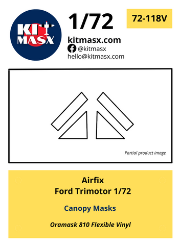 Airfix Ford Trimotor 1/72 Canopy & Wheel Masks