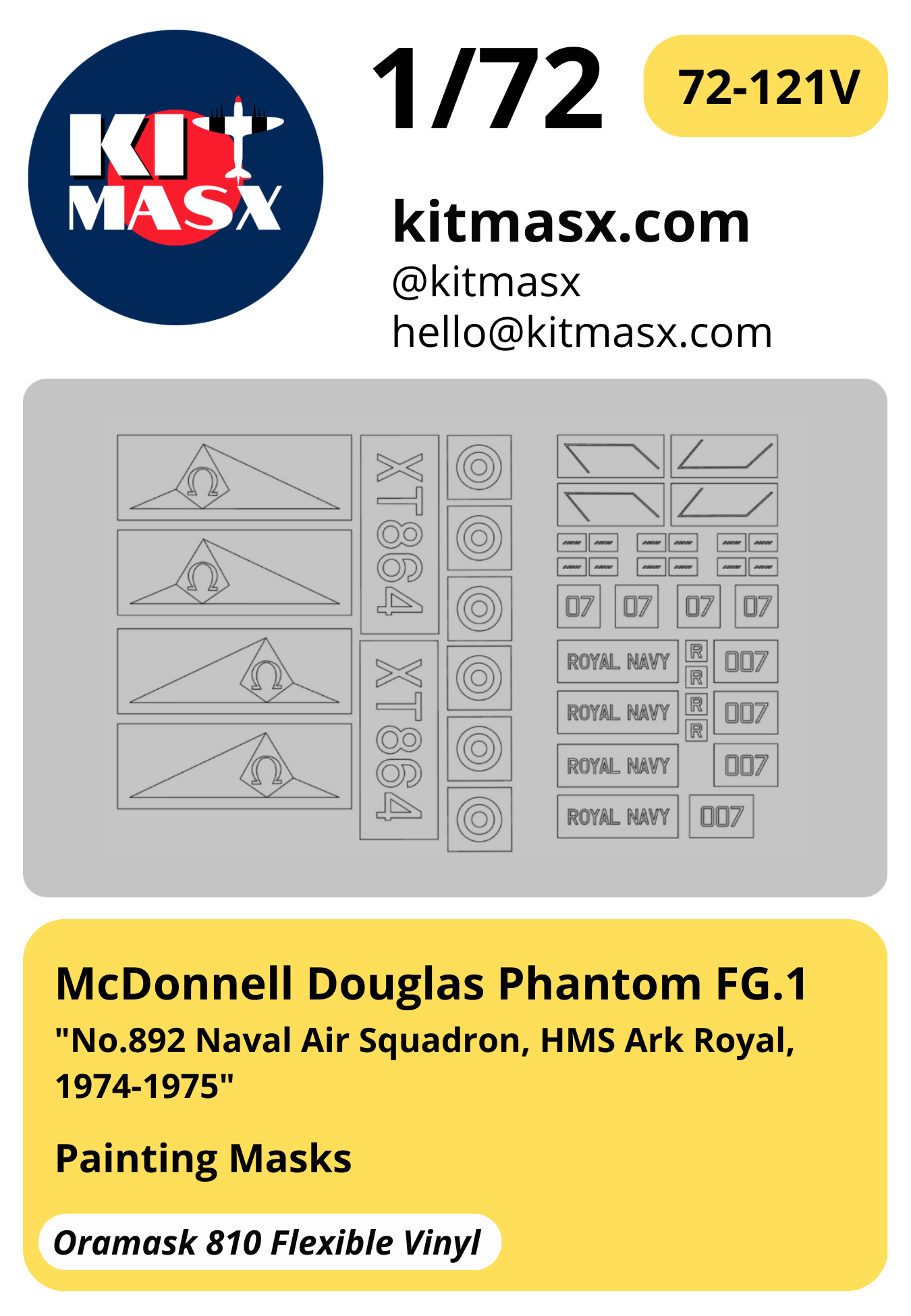 McDonnell Douglas Phantom FG.1 "No.892 Naval Air Squadron, HMS Ark Royal, 1974-1975" 1/72