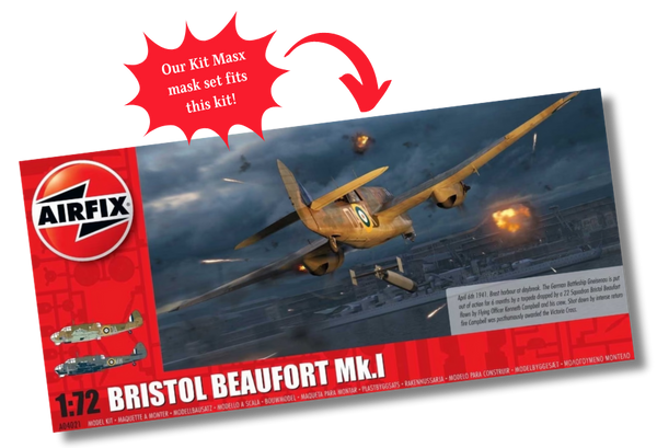 Airfix Bristol Beaufort Mk.I 1/72 Canopy & Wheel Masks