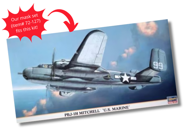 Hasegawa PBJ-1H Mitchell 1/72 Canopy Masks