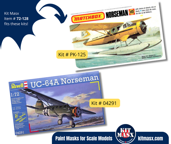 Matchbox Noorduyn Norseman 1/72 Canopy & Wheel Masks