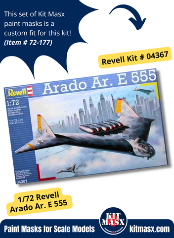 Revell Arado Ar. E 555 1/72 Canopy & Wheel Paint Masks