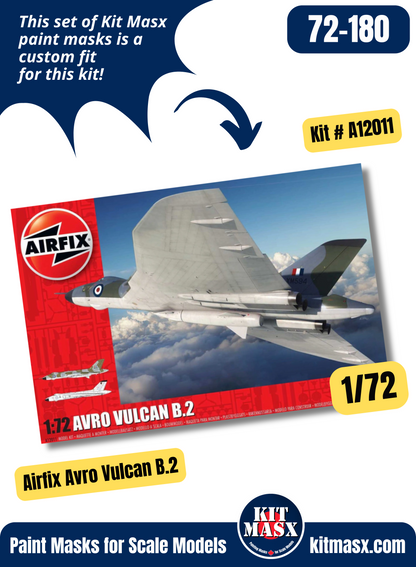 Airfix Avro Vulcan B.2 1/72 Canopy & Wheel Paint Masks, Kit # A12011