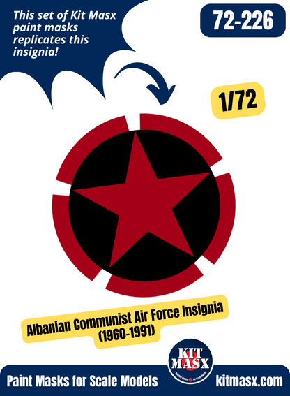 Albanian Communist-Era Air Force Insignia (1960-1991) 1/72 National Insignia Paint Masks