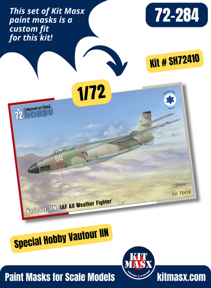 Special Hobby Sud Aviation "Vautour" II/IIA/IIB/IIN 1/72 Canopy & Wheel Paint Masks, Kit # SH72410