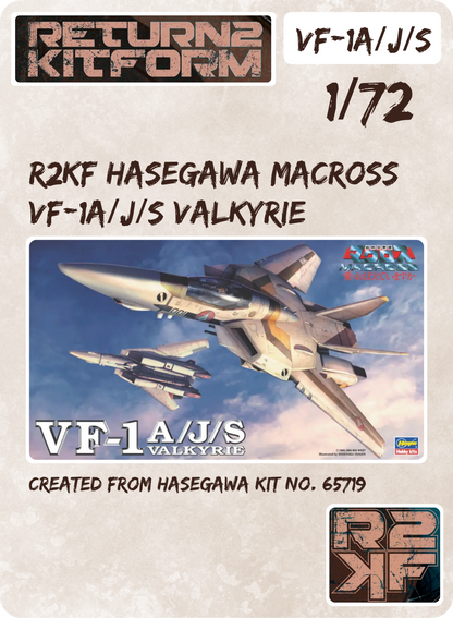 R2KF Hasegawa Macross VF-1A/J/S Valkyrie 1/72 Canopy Paint Masks, Kit # 65719 (VF-1A/J/S)