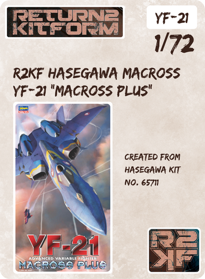 R2KF Hasegawa Macross YF-21 "Macross Plus" 1/72 Canopy Paint Masks, Kit # 65711 (YF-21)