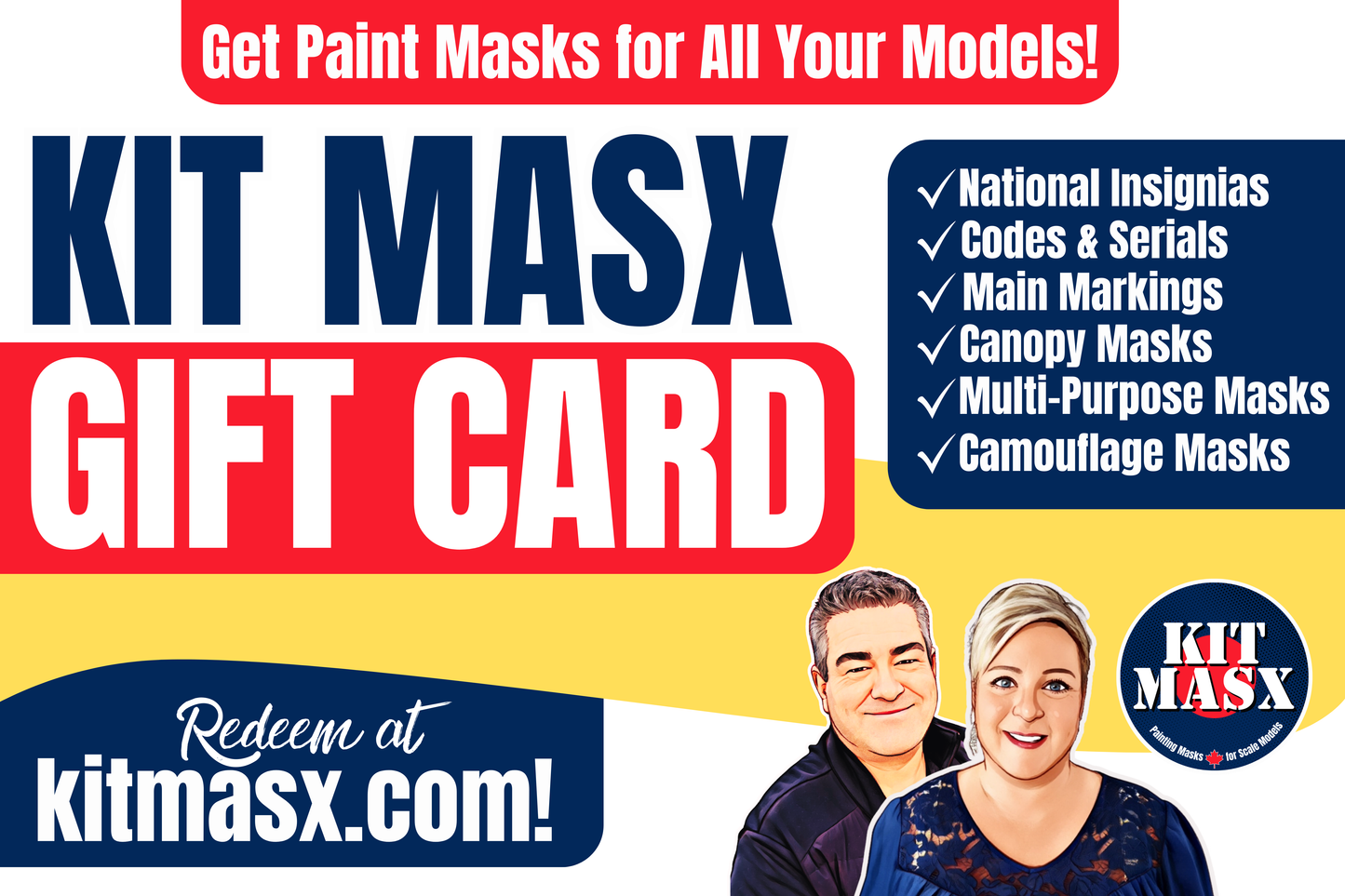 Kit Masx Gift Cards, $25 - $200 CAD