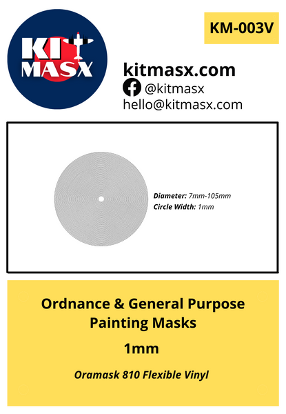 Ordnance & General Purpose Painting Masks 1mm