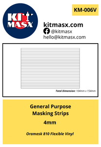 General Purpose Masking Strips 4mm