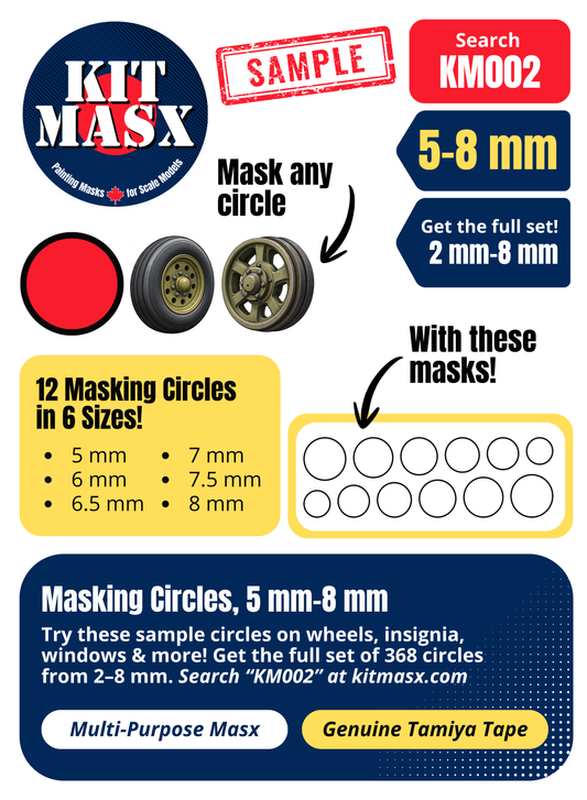 Kit Masx Sample: Masking Circles, 5 mm-8 mm