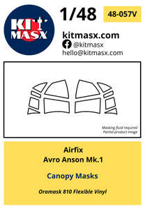 Airfix Avro Anson Mk.1 Canopy Masks Kit Masx 
