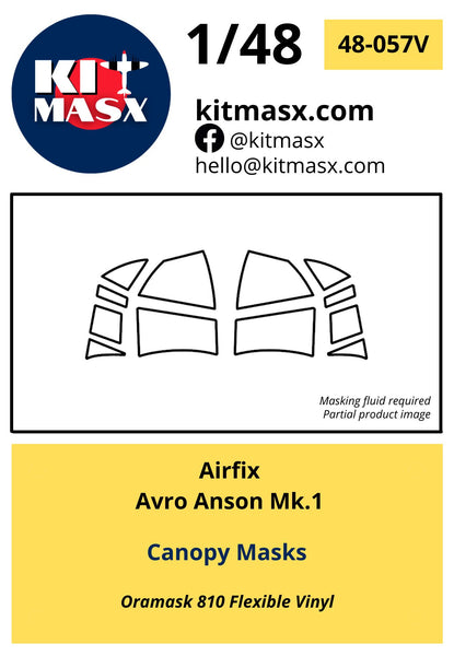 Airfix Avro Anson Mk.1 Canopy Masks Kit Masx 