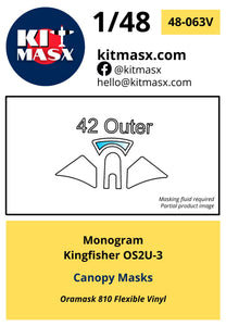 Monogram Kingfisher OS2U-3 Canopy Masks Kit Masx 