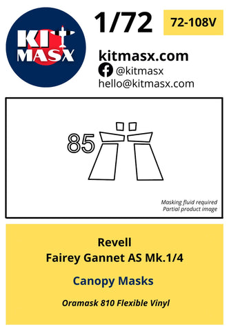 Revell Fairey Gannet AS Mk.1-4 Canopy Masks Kit Masx 