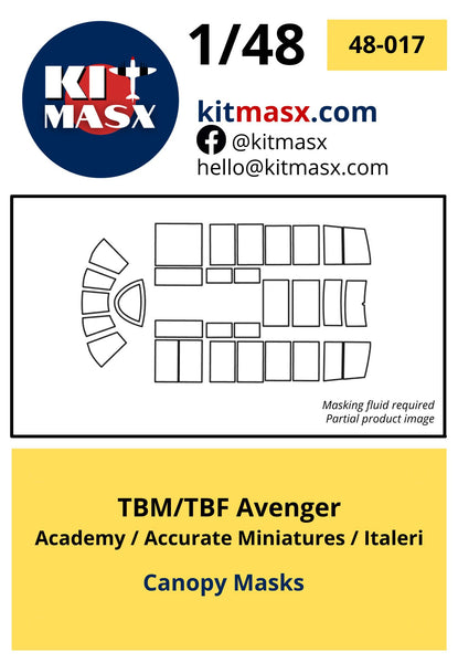 Academy, Accurate Miniatures, & Italeri TBM/TBF Avenger Scale Model Accessories Kit Masx 