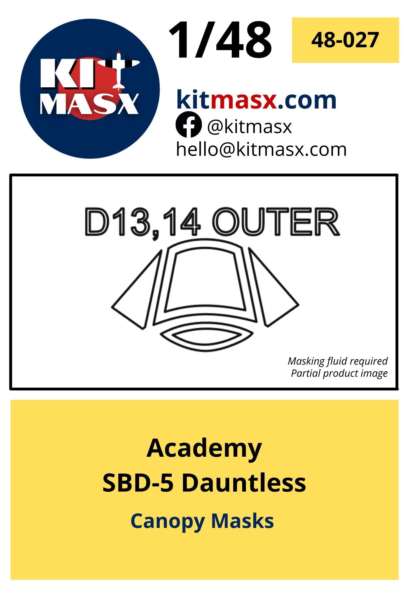 Academy SBD-5 Dauntless Scale Model Accessories Kit Masx 