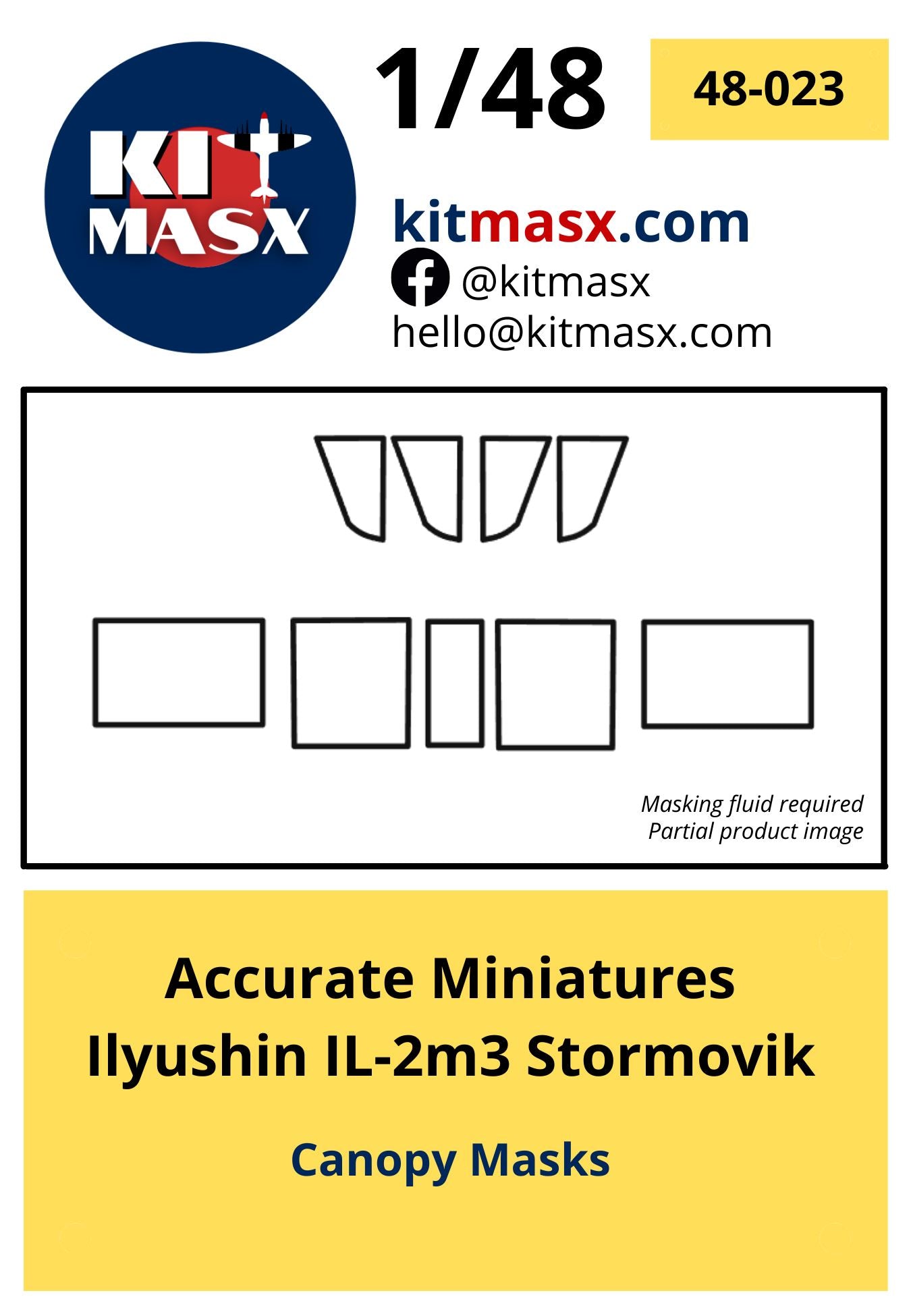 Accurate Miniatures Ilyushin IL-2m3 Stormovik Scale Model Accessories Kit Masx 