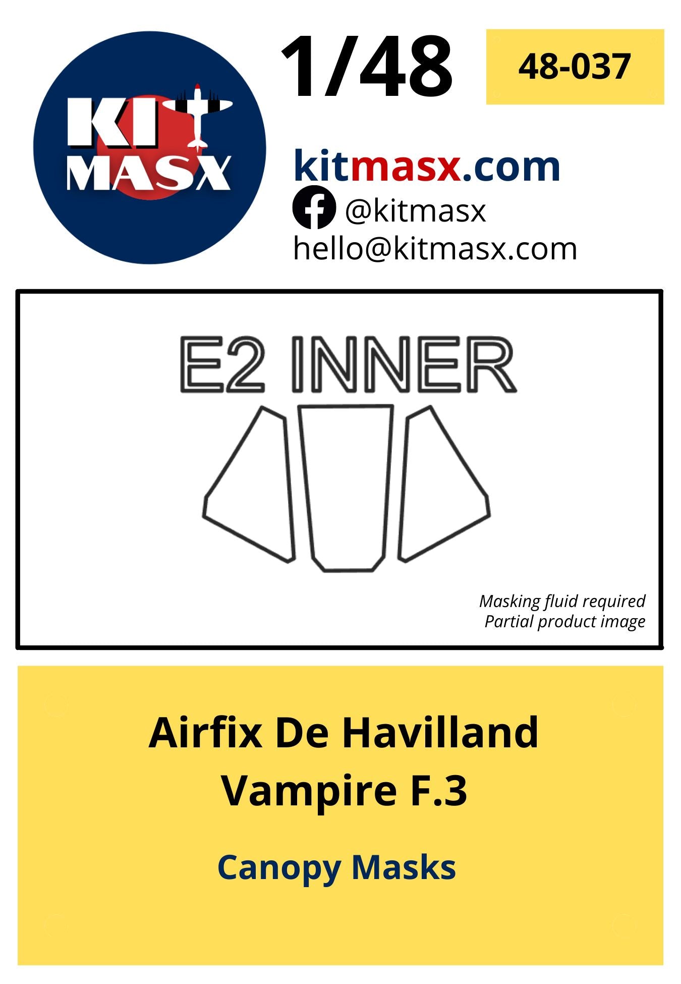 Airfix De Havilland Vampire F.3 Scale Model Accessories Kit Masx 