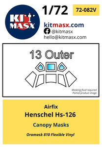 Airfix Henschel Hs-126 Canopy Masks Kit Masx 