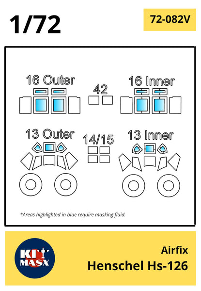Airfix Henschel Hs-126 Canopy Masks Kit Masx 