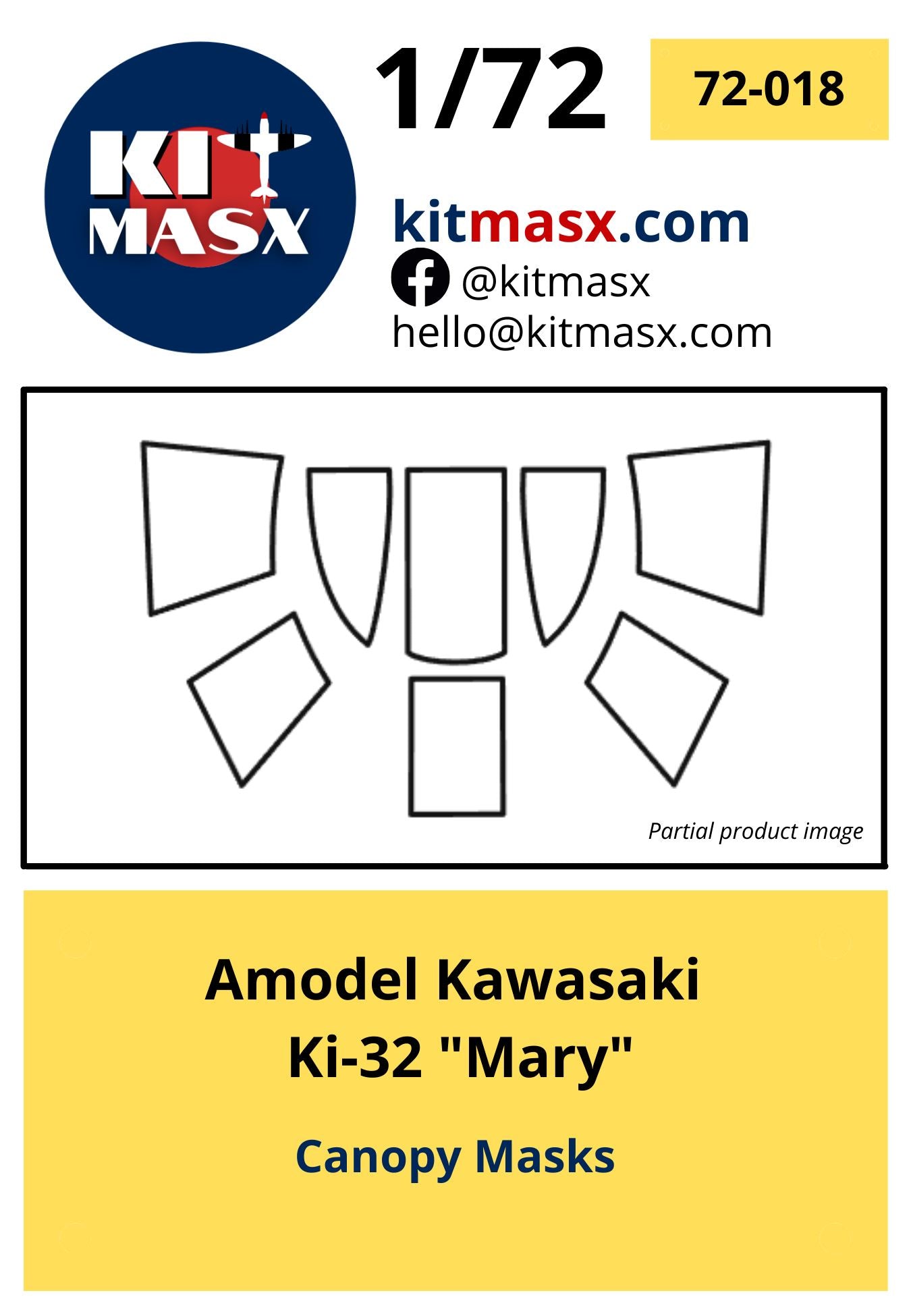 Amodel Kawasaki Ki-32 "Mary" Scale Model Accessories Kit Masx 